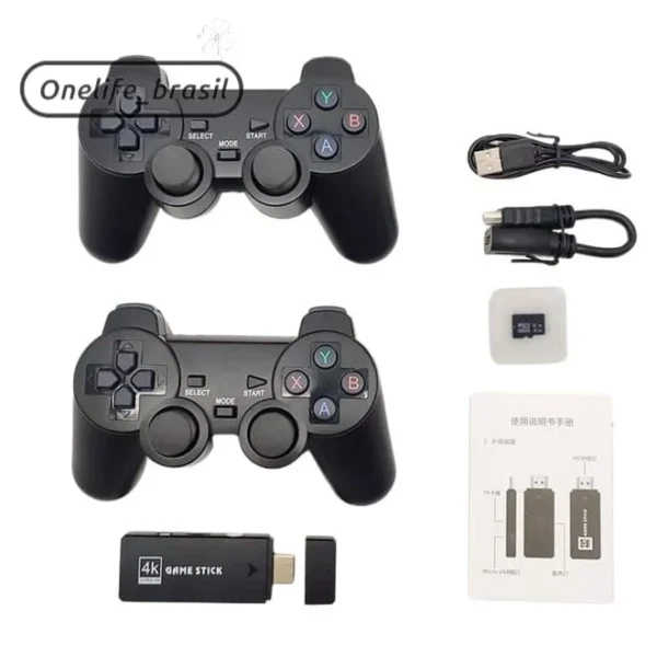 Video game Stick 10mil 2 Controles Sem Fio Console Original Portatil Jogos Retro Antigo - Image 4