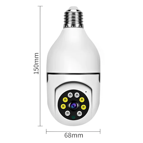 Câmera Segurança Wifi Ip Sem Fio 360 Com Encaixe Lâmpada Bocal Aplicativo Full HD Visão Noturna - Bivolt - Image 3