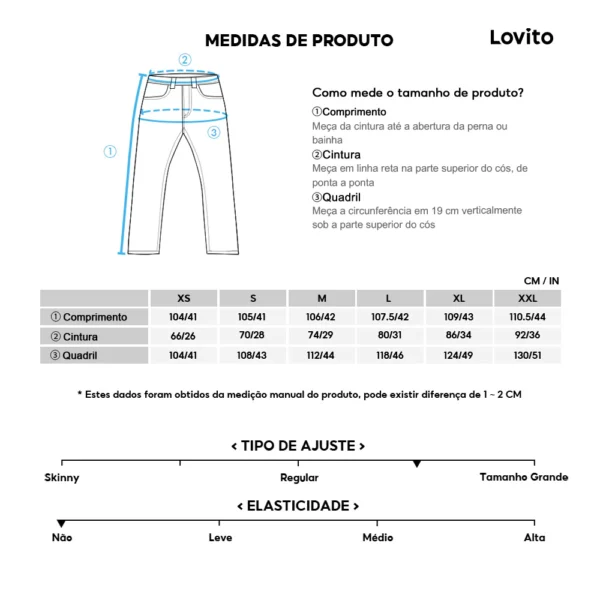 Lovito Elegante Calça Plissada para Mulheres L74ED153(Multicolorido) - Image 5